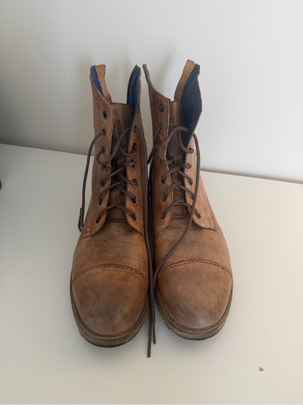BED|STU Men’s Tan Protege Leather Boots size 10 - Picture 3 of 7